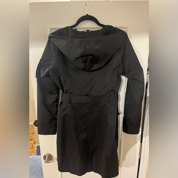 Steve Madden Black Trench Coat Size M - Picture 4 of 6